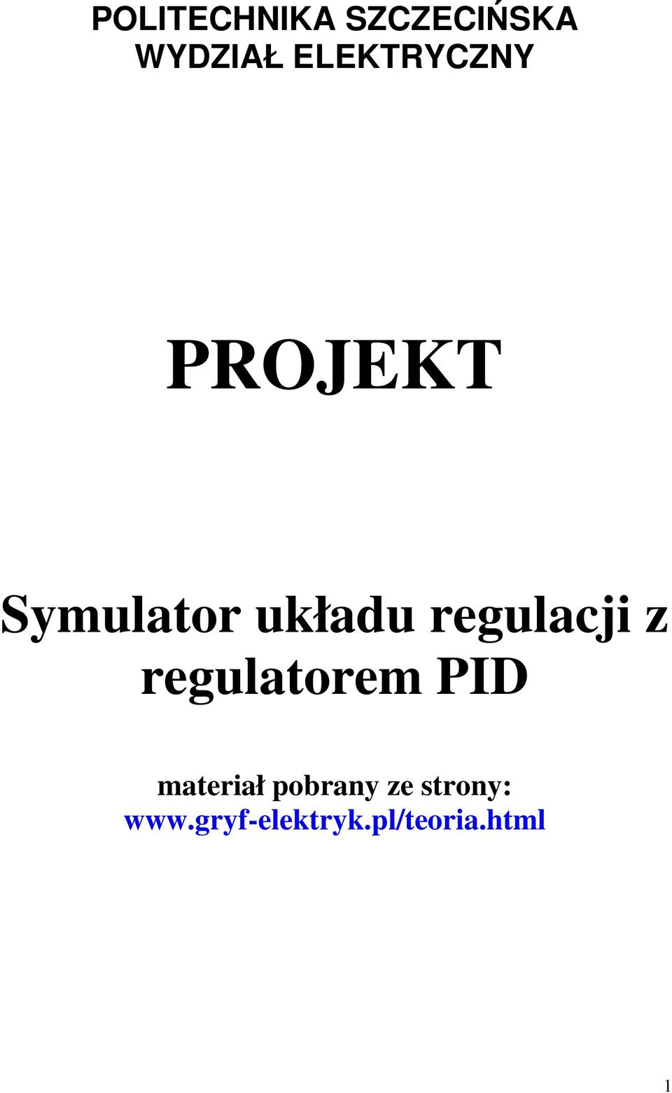 regulacji z regulatorem PID materiał