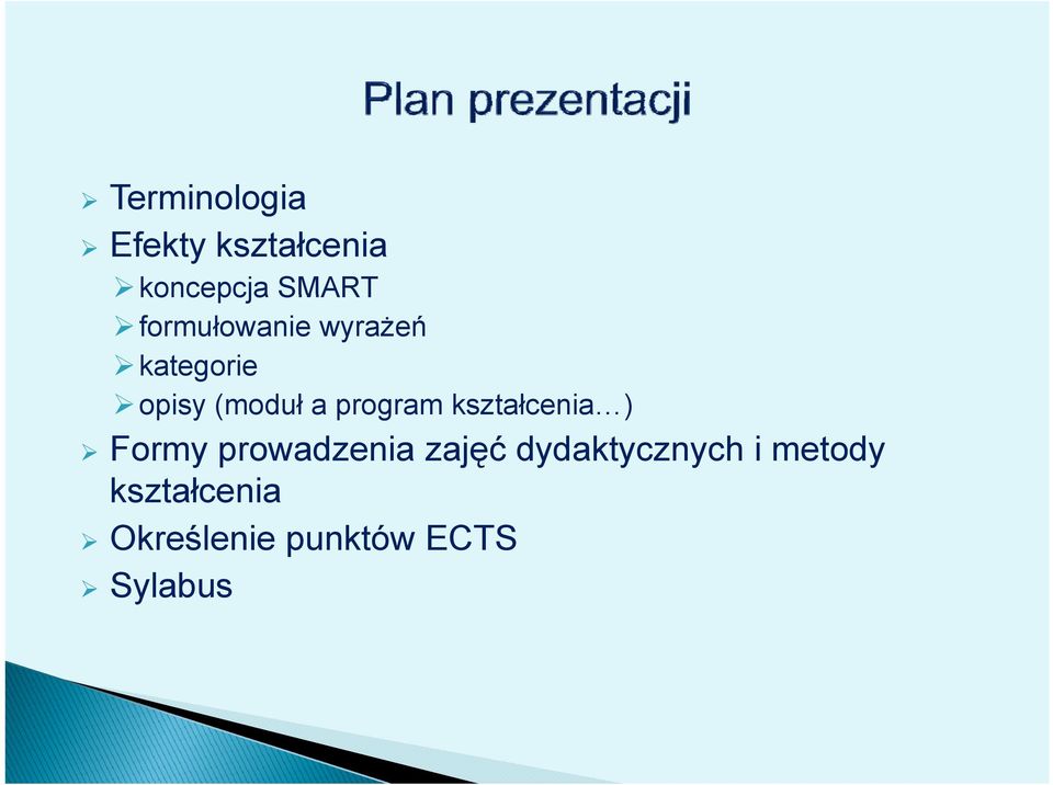 program kształcenia ) Formy prowadzenia zajęć