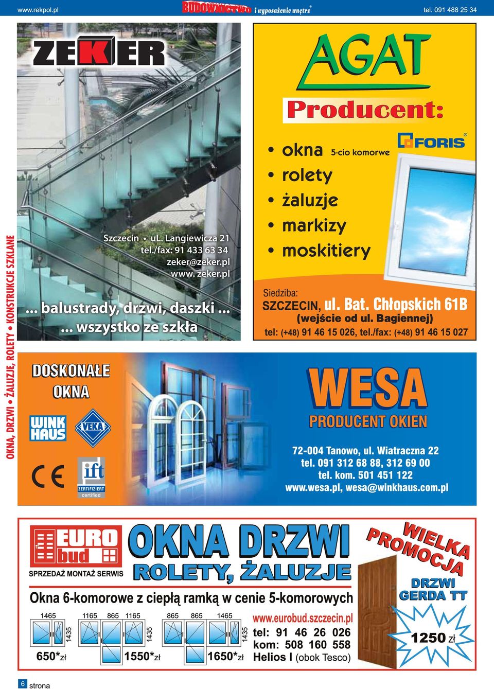 pl www. zeker.pl... balustrady, drzwi, daszki.