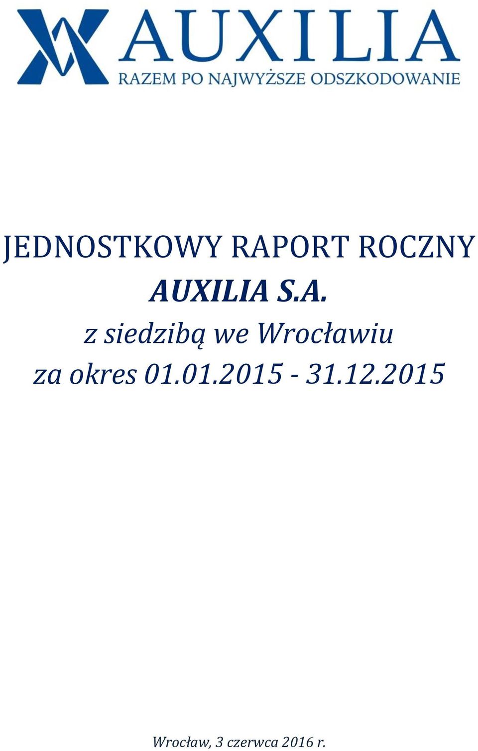 Wrocławiu za okres 01.01.2015-31.