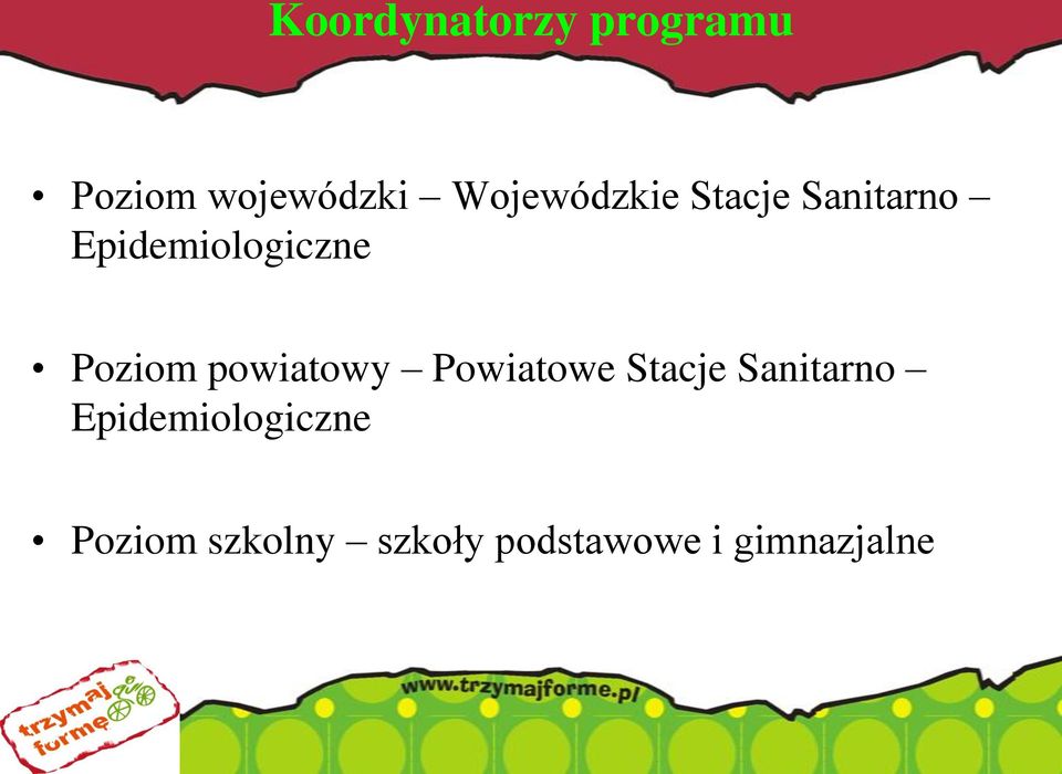 Poziom powiatowy Powiatowe Stacje Sanitarno