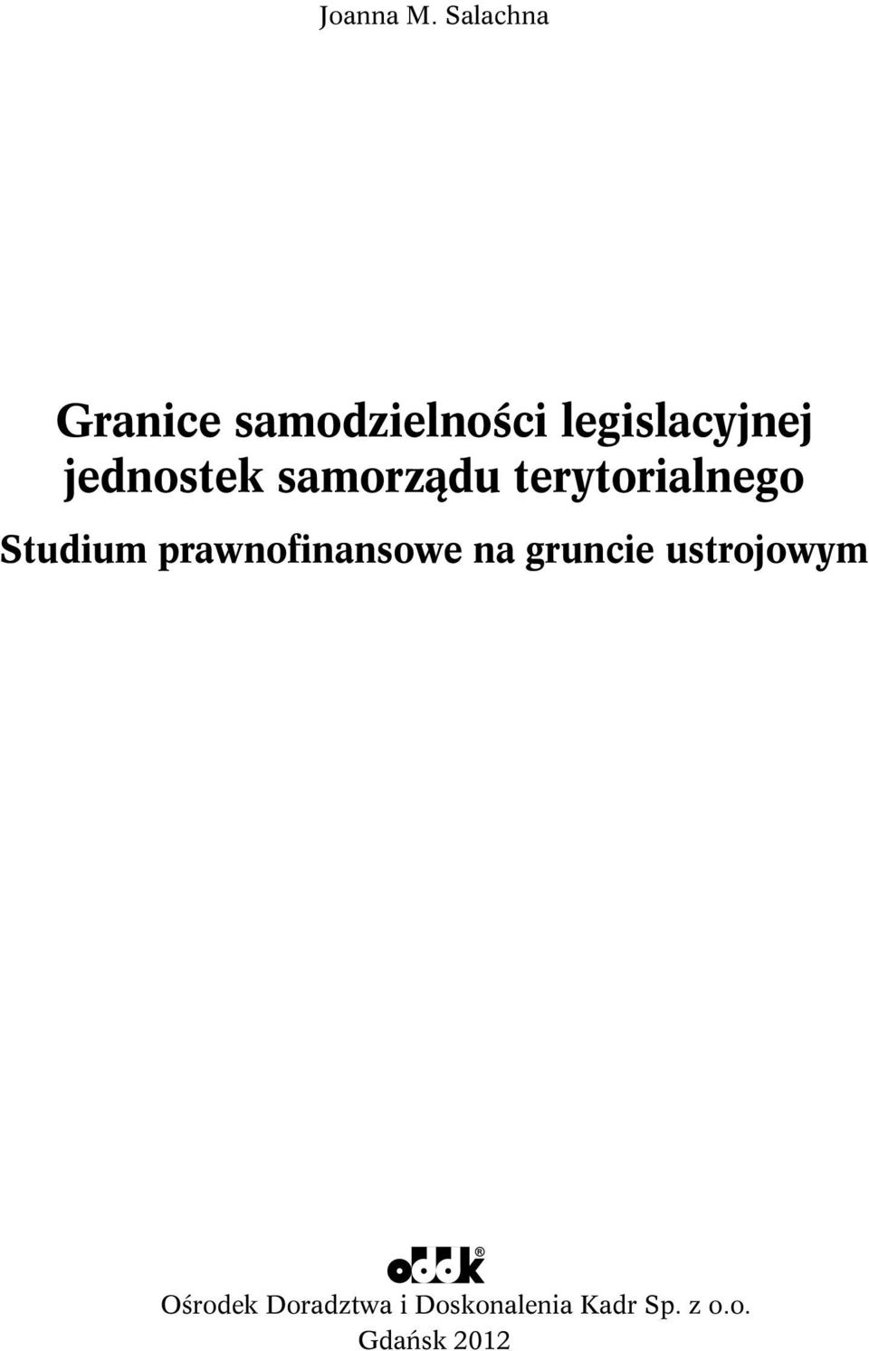 jednostek samorządu terytorialnego Studium