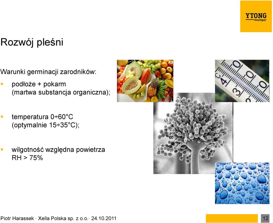 C (optymalnie 15 35 C); wilgotność względna powietrza RH