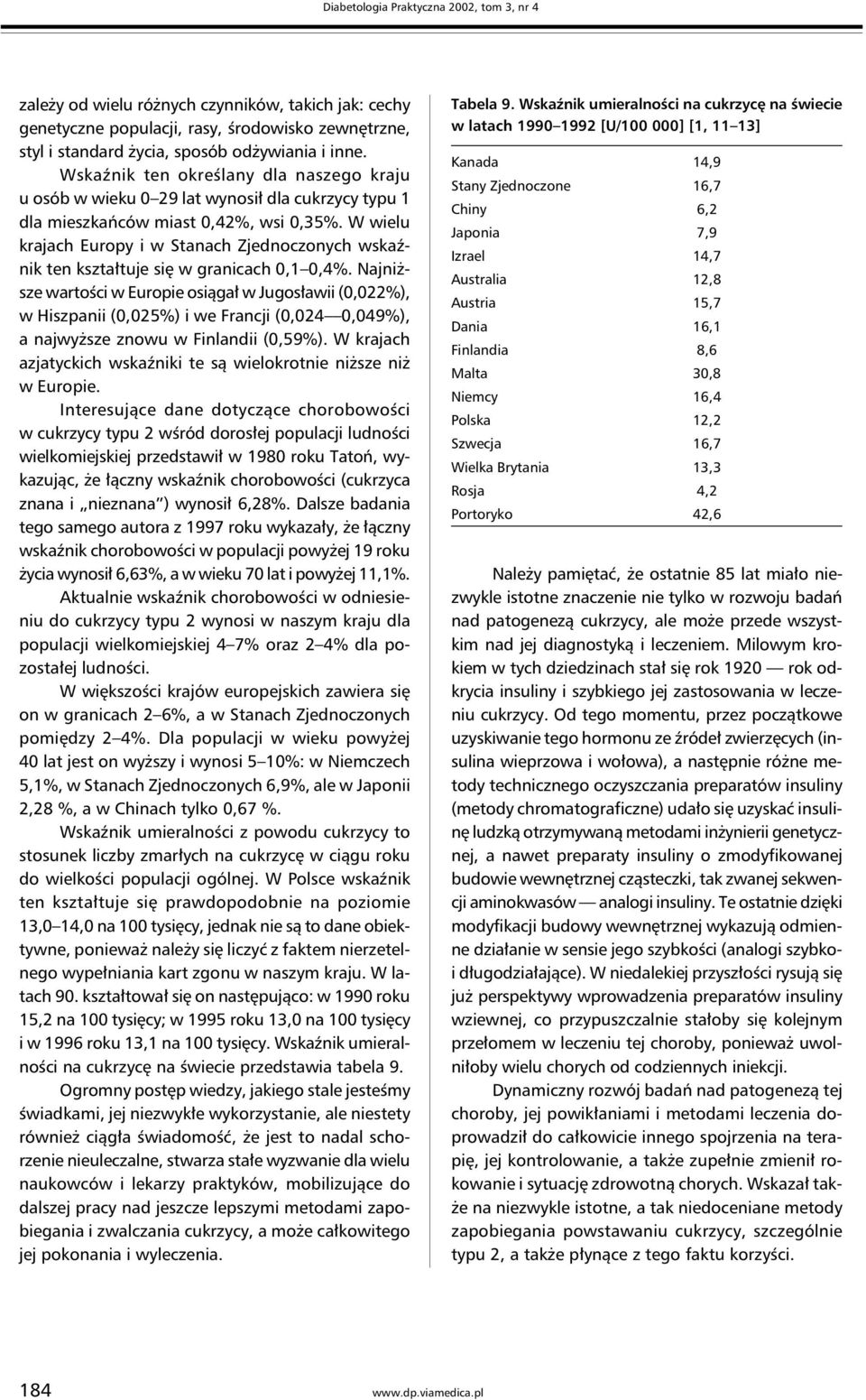 W wielu krajach Europy i w Stanach Zjednoczonych wskaźnik ten kształtuje się w granicach 0,1 0,4%.