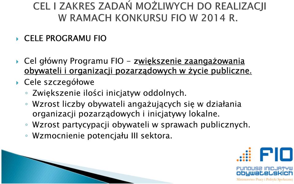 Wzrost liczby obywateli angażujących się w działania organizacji pozarządowych i inicjatywy