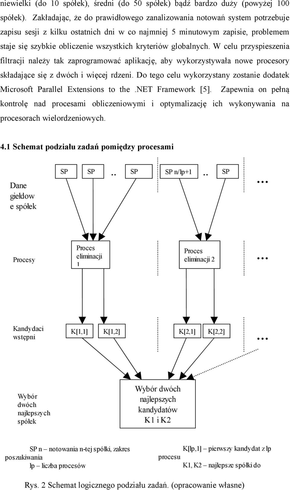 kryteriów globalnych. W celu przyspieszenia filtracji należy tak zaprogramować aplikację, aby wykorzystywała nowe procesory składające się z dwóch i więcej rdzeni.