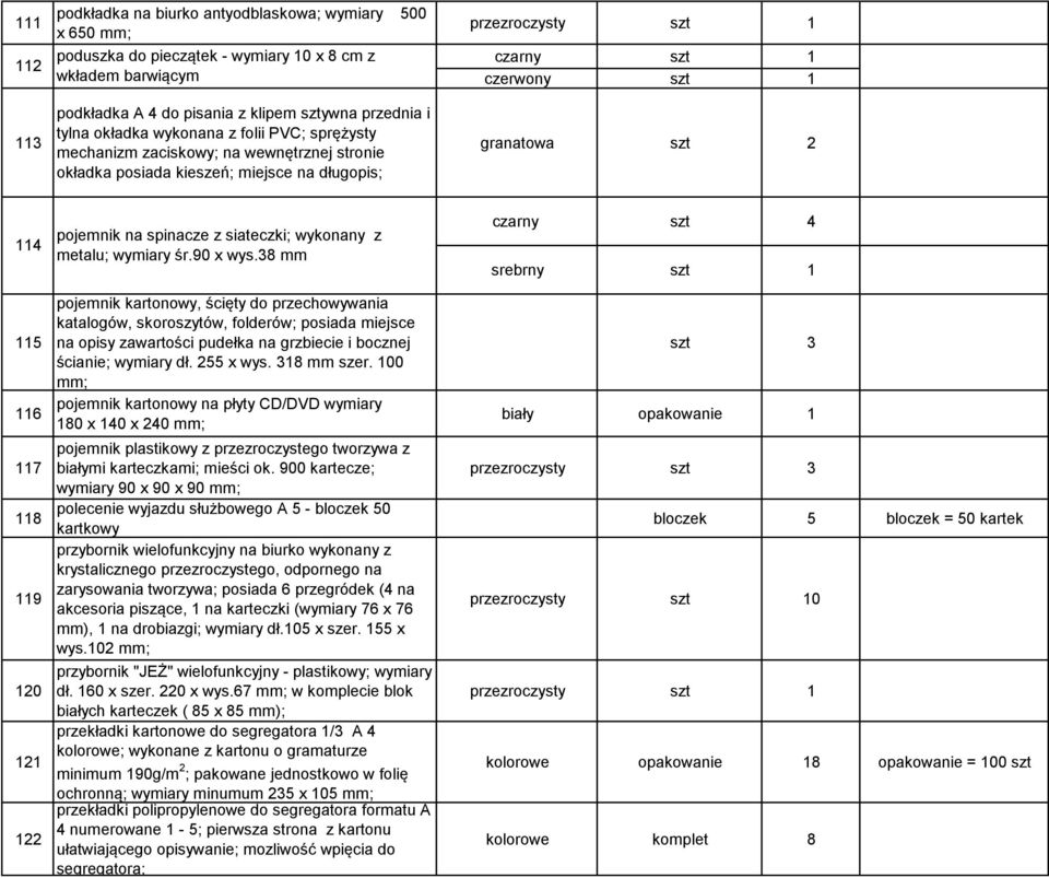 117 118 119 120 121 122 pojemnik na spinacze z siateczki; wykonany z metalu; wymiary śr.90 x wys.