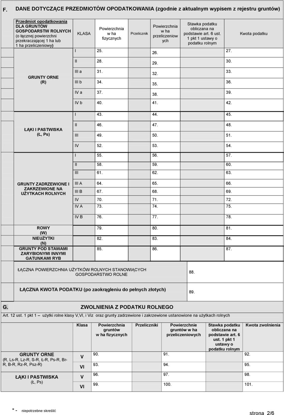 GRUNTY ORNE (R) III a 31. III b 34. 32. 35. 33. 36. IV a 37. 38. 39. IV b 40. 41. 42. I 43. 44. 45. ŁĄKI I PASTWISKA (Ł, Ps) II 46. 47. 48. III 49. 50. 51. IV 52. 53. 54. I 55. 56. 57. II 58. 59. 60.