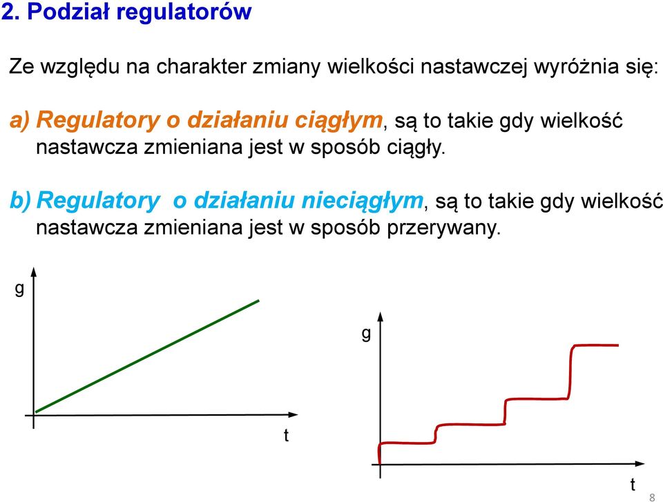 nastawcza zmieniana jest w sposób ciągły.