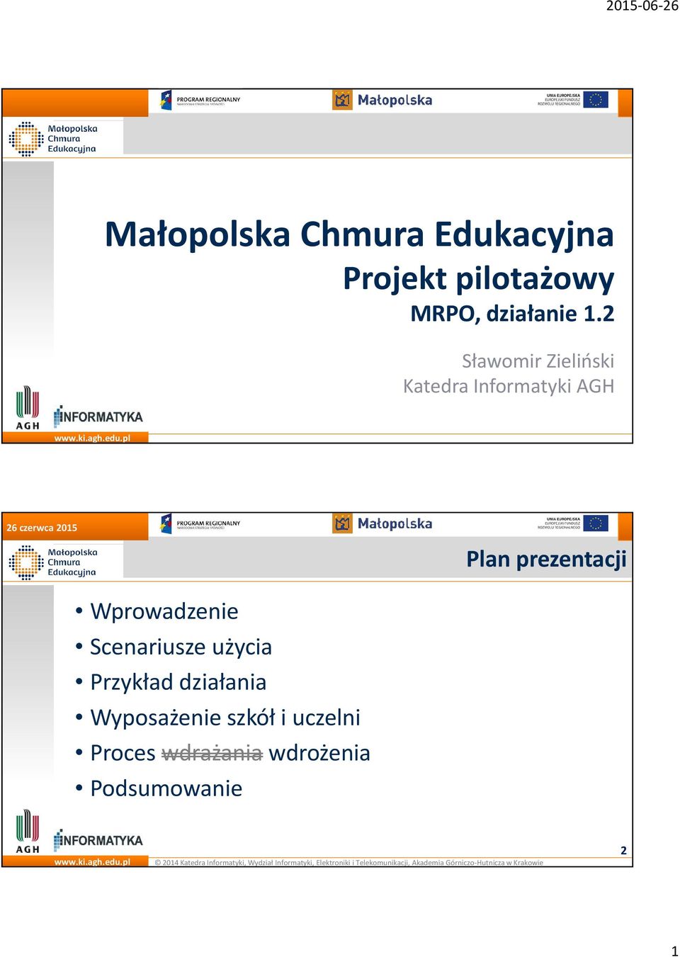 prezentacji Wprowadzenie Scenariusze użycia Przykład działania
