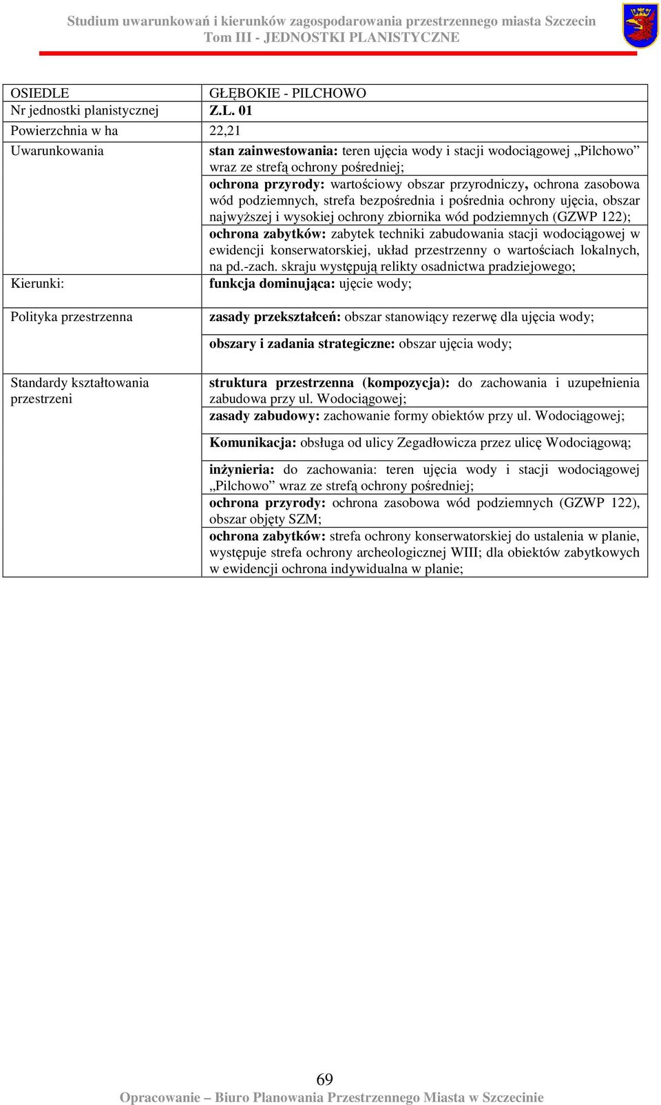 wód podziemnych, strefa bezpośrednia i pośrednia ochrony ujęcia, obszar najwyŝszej i wysokiej ochrony zbiornika wód podziemnych (GZWP 122); ochrona zabytków: zabytek techniki zabudowania stacji