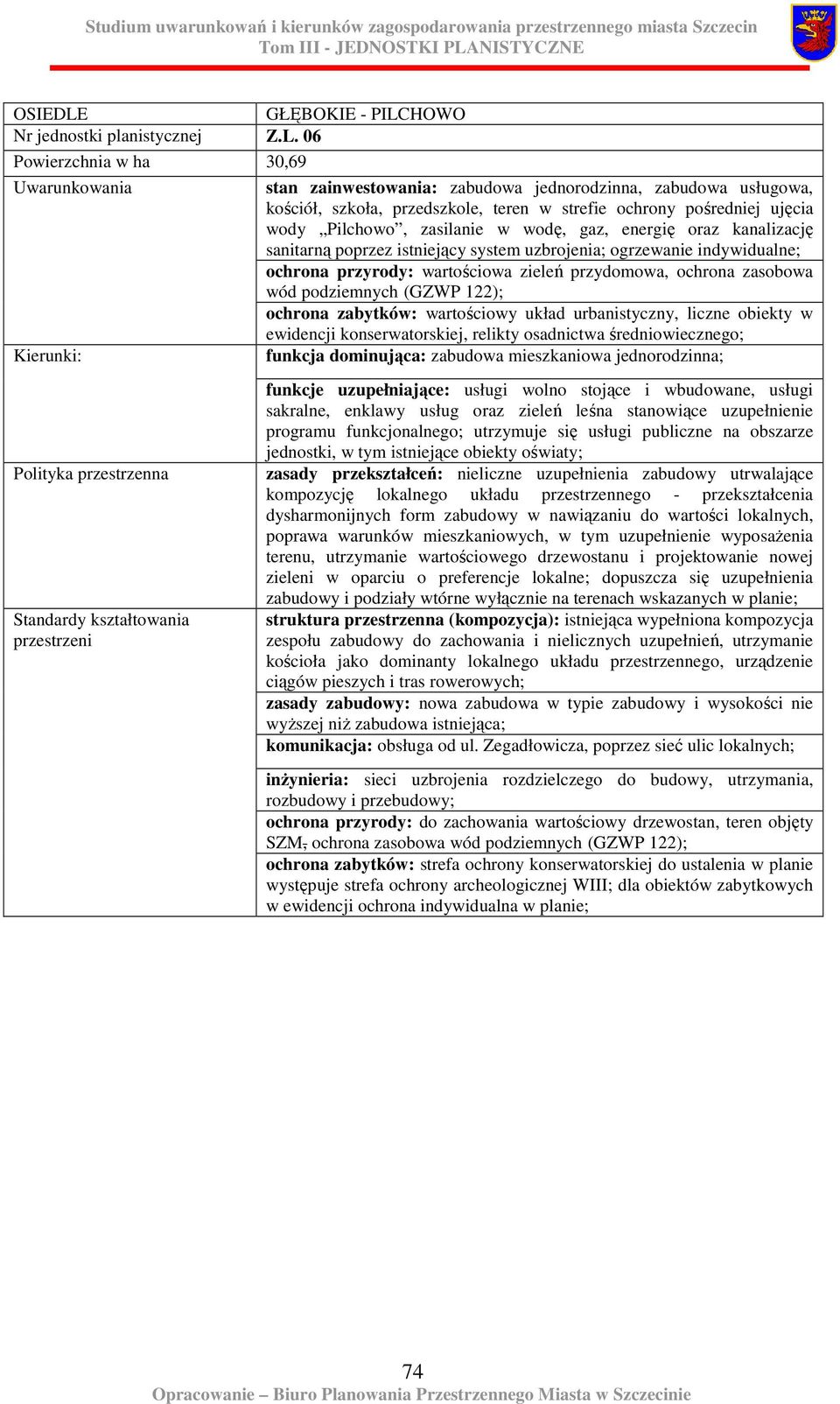 gaz, energię oraz kanalizację sanitarną poprzez istniejący system uzbrojenia; ogrzewanie indywidualne; ochrona przyrody: wartościowa zieleń przydomowa, ochrona zasobowa wód podziemnych (GZWP 122);