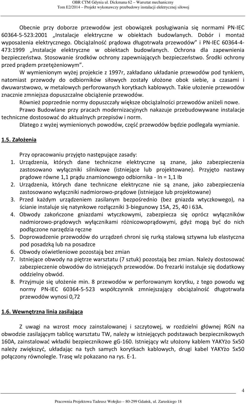 Stosowanie środków ochrony zapewniających bezpieczeństwo. Środki ochrony przed prądem przetężeniowym.