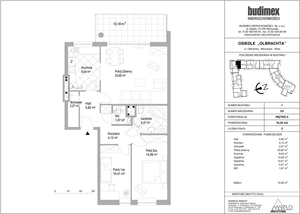 m Hall 5,8 m Korytarz 4,1 m Schowek,7 m Pokój dzienny 3,93 m