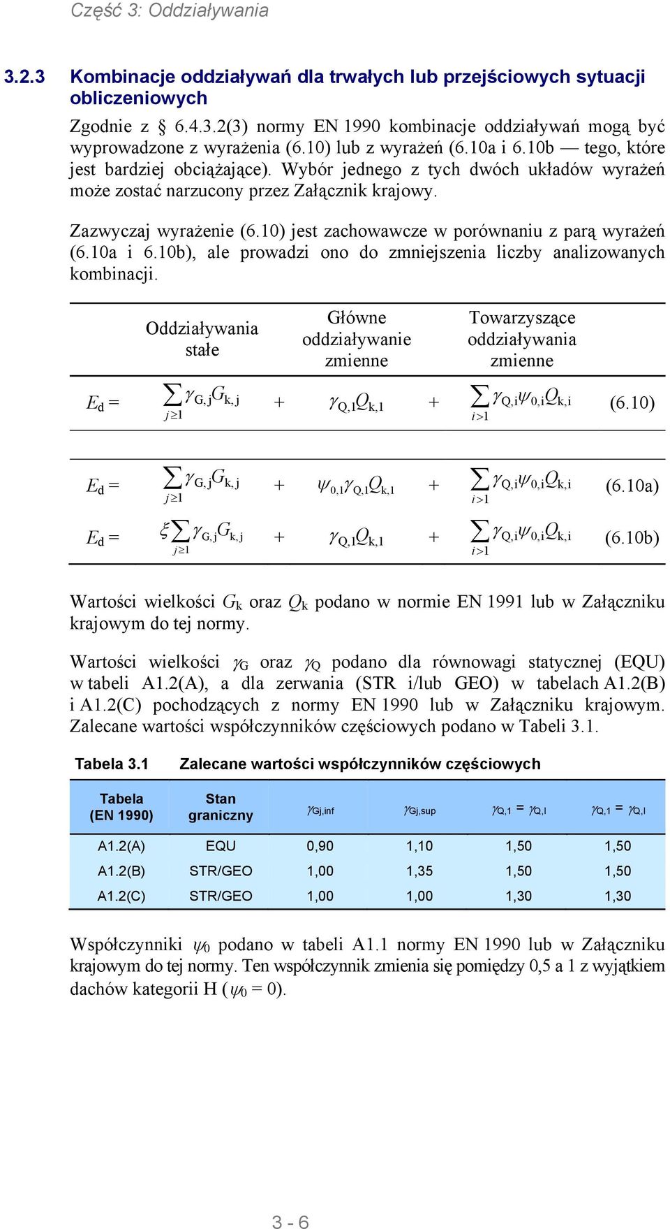 10) jest zachowawcze w porównaniu z parą wyrażeń (6.10a i 6.10b), ale prowadzi ono do zmniejszenia liczby analizowanych kombinacji.