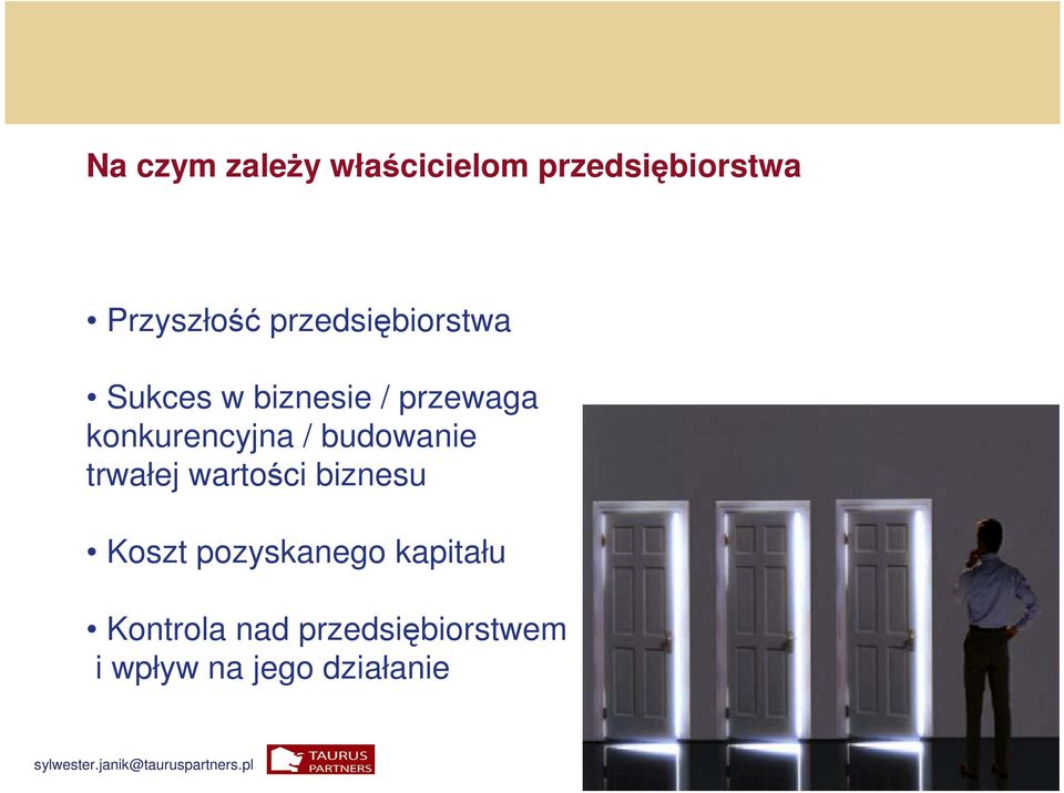 konkurencyjna / budowanie trwałej wartoci biznesu Koszt