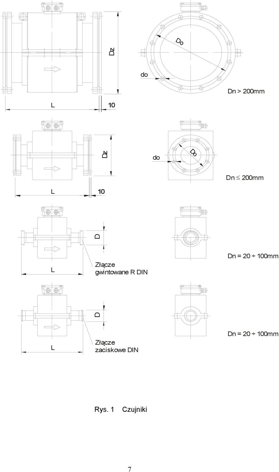 200mm Dn = 20 0mm Dn = 20 0mm