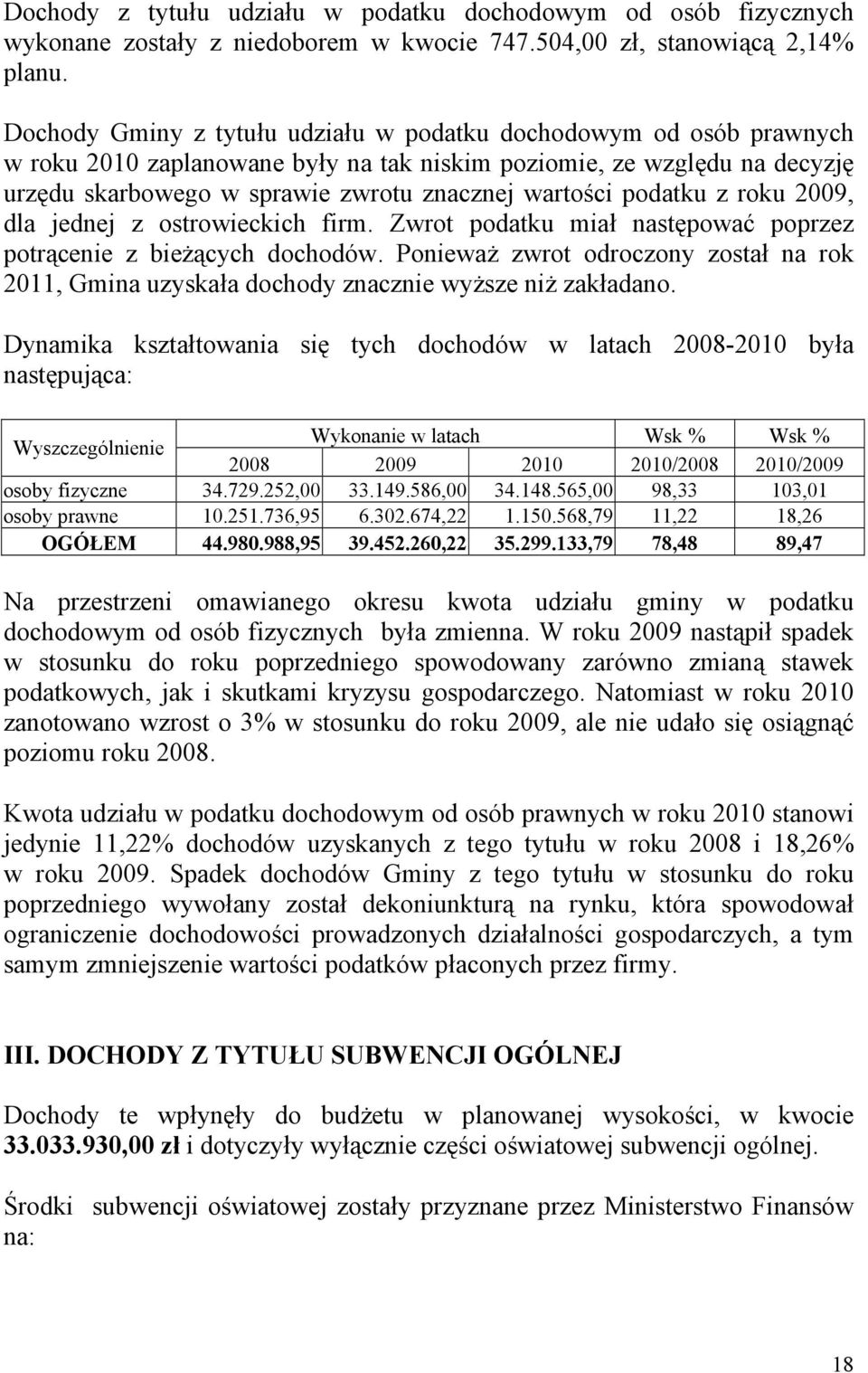 podatku z roku 2009, dla jednej z ostrowieckich firm. Zwrot podatku miał następować poprzez potrącenie z bieżących dochodów.