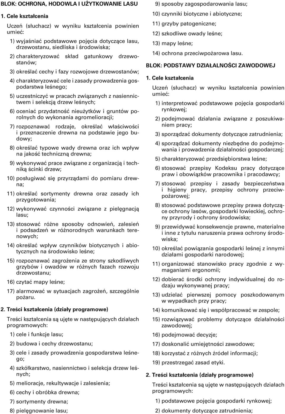 nieużytków i gruntów porolnych do wykonania agromelioracji; 7) rozpoznawać rodzaje, określać właściwości i przeznaczenie drewna na podstawie jego budowy; 8) określać typowe wady drewna oraz ich wpływ