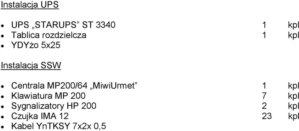 MP200/64 MiwiUrmet 1 kpl Klawiatura MP 200 7 kpl