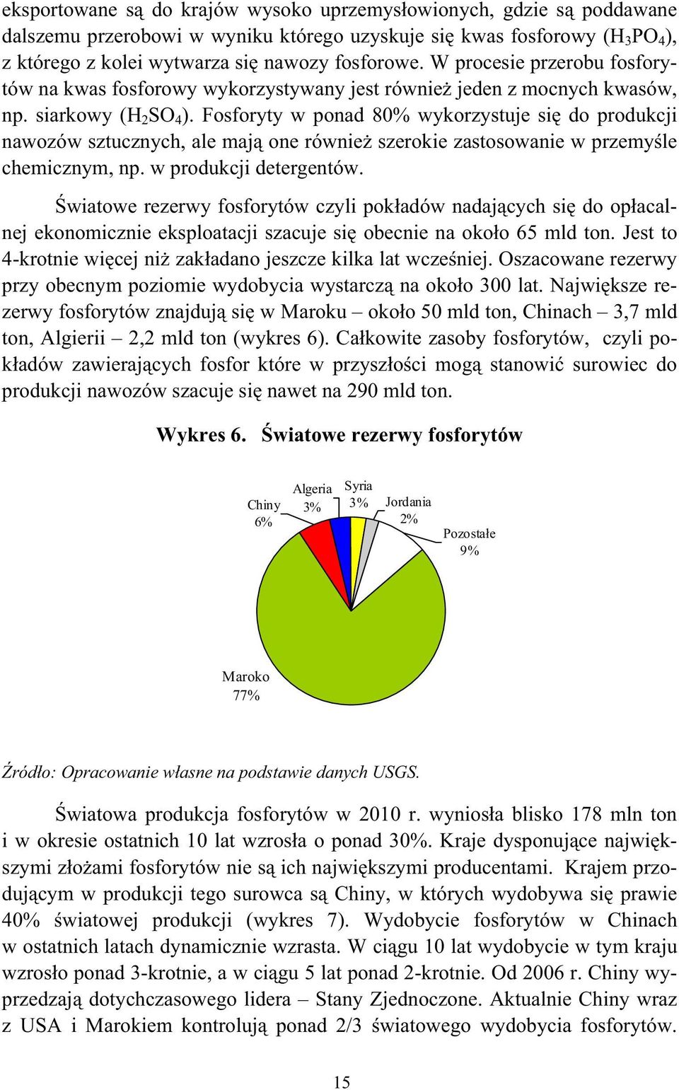 Fosforyty w ponad 80% wykorzystuje si do produkcji nawozów sztucznych, ale maj one równie szerokie zastosowanie w przemy le chemicznym, np. w produkcji detergentów.