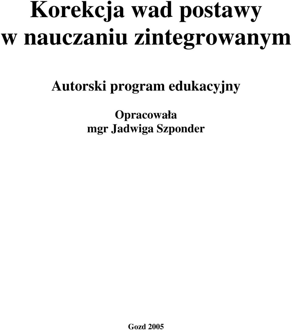 Autorski program edukacyjny