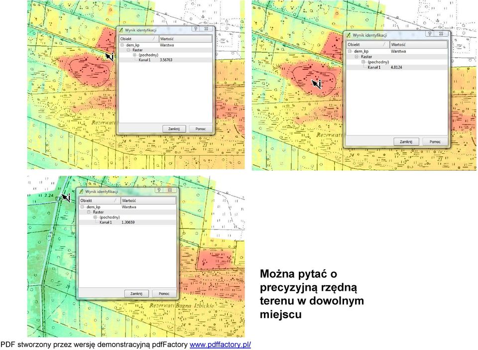 rzędną terenu