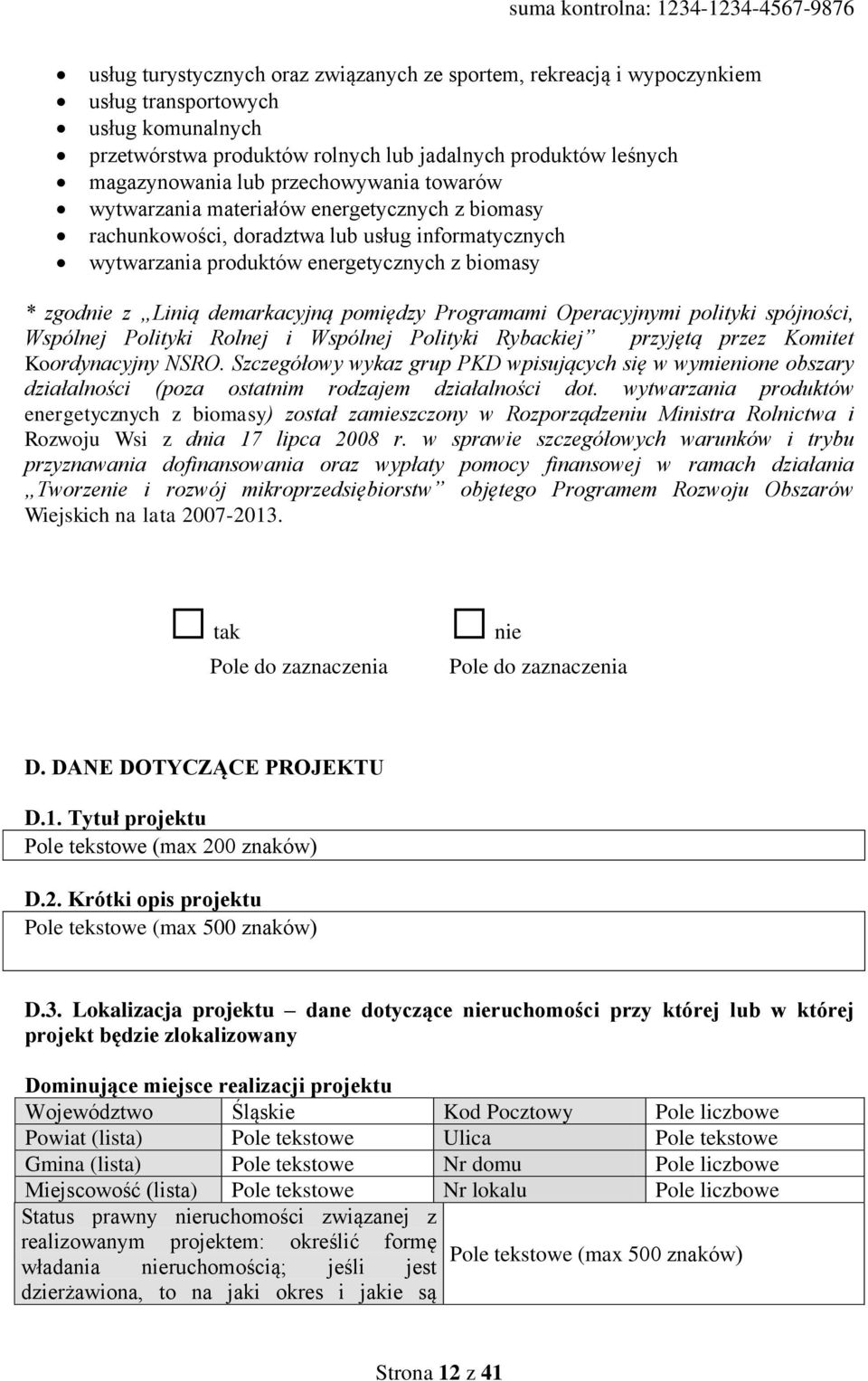 Opracyjnymi polityki spójności, Wspólnj Polityki Rolnj i Wspólnj Polityki Rybackij przyjętą przz Komitt Koordynacyjny NSRO.