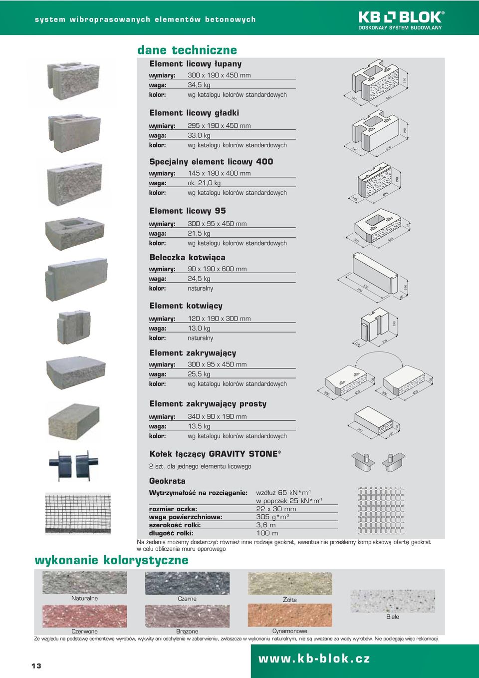 21,0 kg wg katalogu kolorów standardowych Element licowy 95 wymiary: waga: kolor: 300 x 95 x 450 mm 21,5 kg wg katalogu kolorów standardowych 300 450 95 Beleczka kotwiąca wymiary: waga: kolor: 90 x