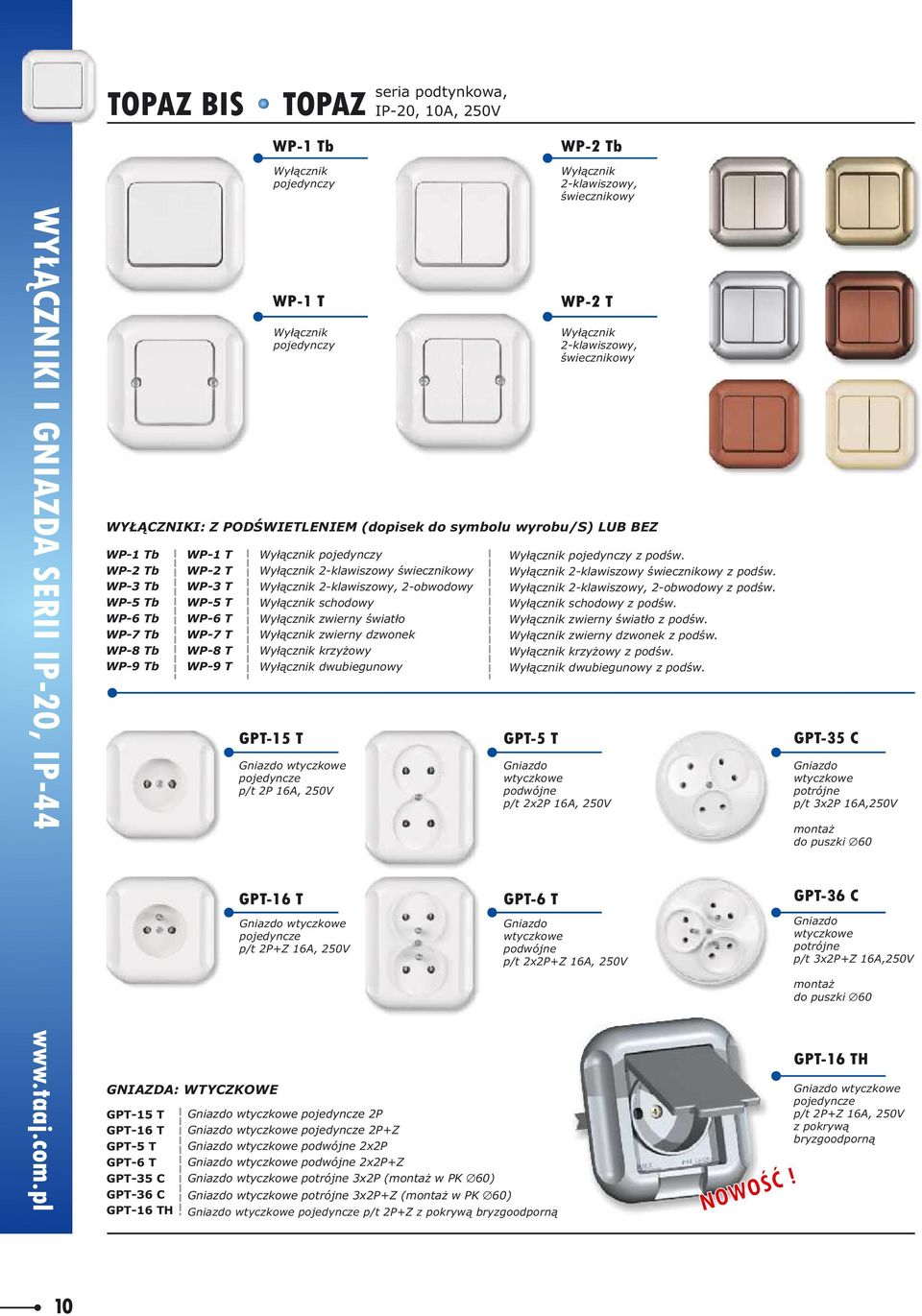 WP-2 Tb WP-3 Tb WP-5 Tb WP-6 Tb WP-7 Tb WP-8 Tb WP-9 Tb WP-1 T WP-2 T WP-3 T WP-5 T WP-6 T WP-7 T WP-8 T WP-9 T GNIAZDA: WTYCZKOWE GPT-15 T GPT-16 T GPT-5 T GPT-6 T GPT-35 C GPT-36 C GPT-16 TH