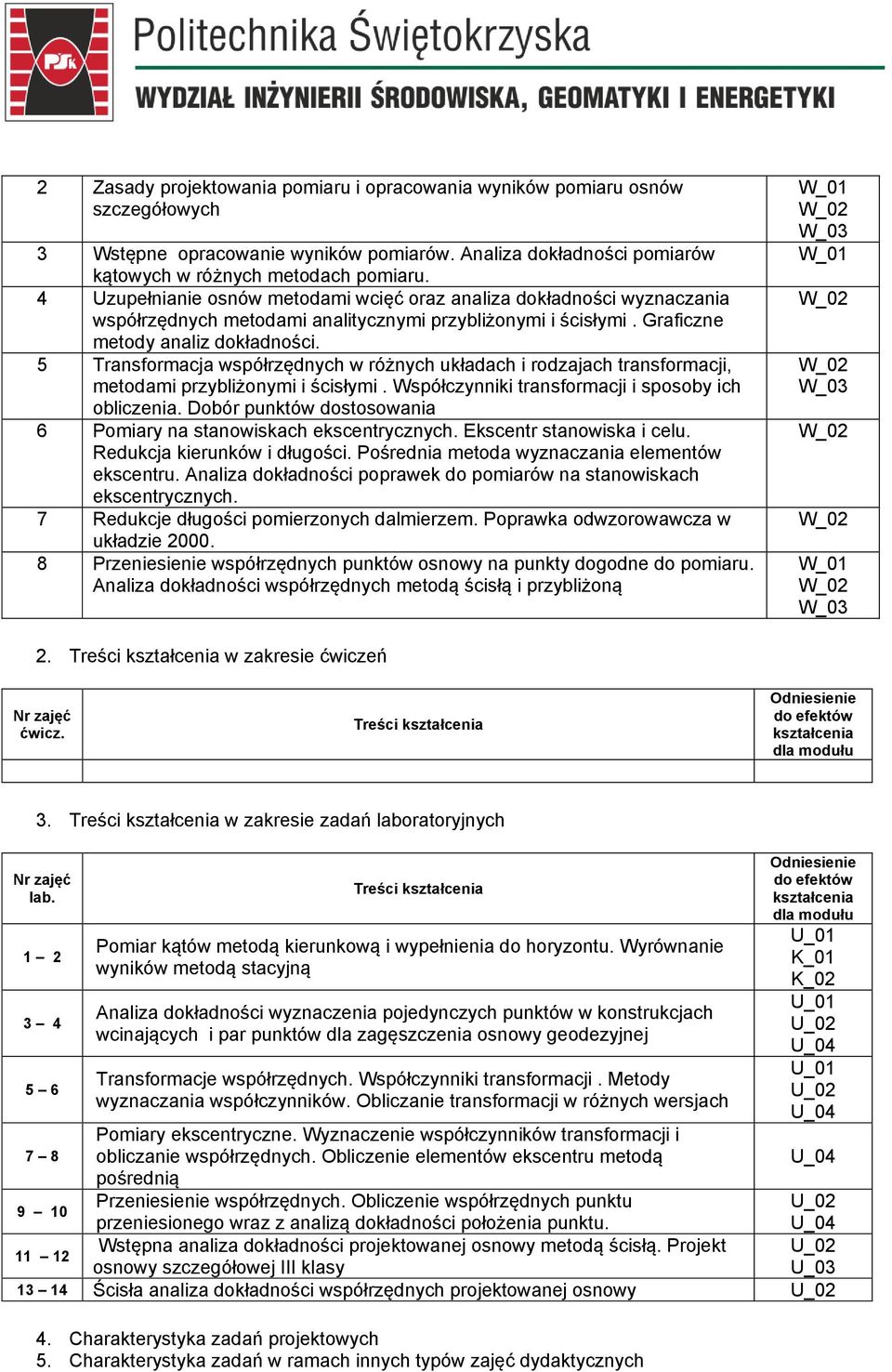 5 Transformacja współrzędnych w różnych układach i rodzajach transformacji, metodami przybliżonymi i ścisłymi. Współczynniki transformacji i sposoby ich obliczenia.