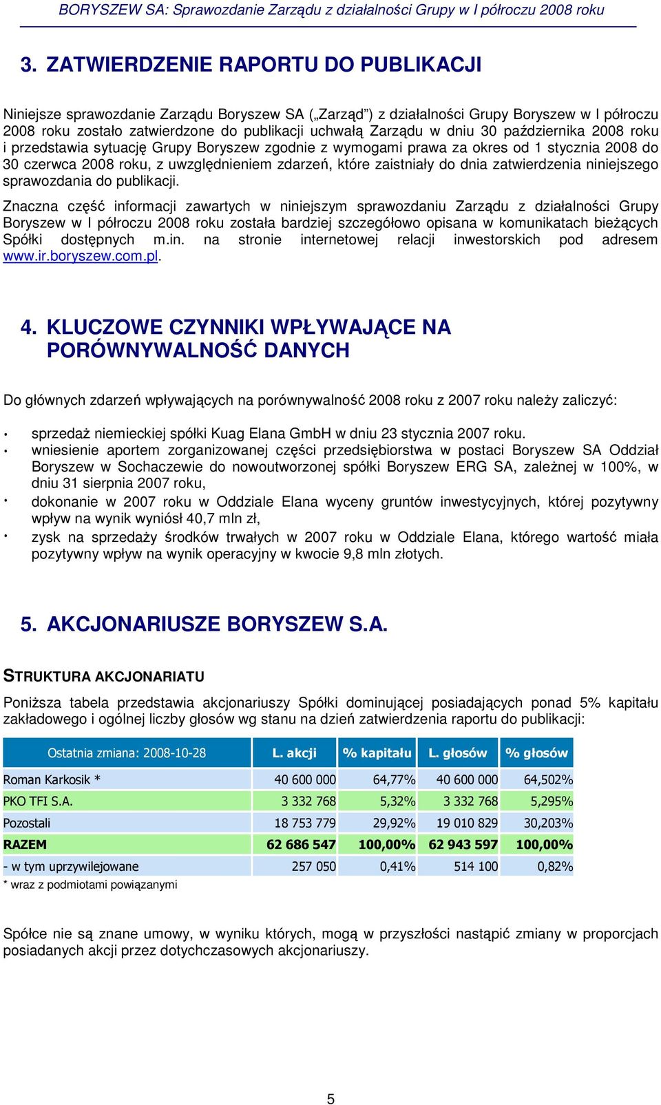 zatwierdzenia niniejszego sprawozdania do publikacji.