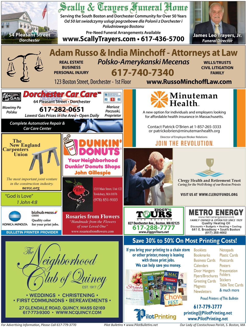 Funeral Director Adam Russo & India Minchoff - Attorneys at Law REAL ESTATE BUSINESS PERSONAL INJURY Polsko-Amerykanski Mecenas 617-740-7340 WILLS/TRUSTS CIVIL LITIGATION FAMILY www.russominchofflaw.