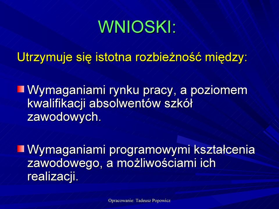 absolwentów szkół zawodowych.