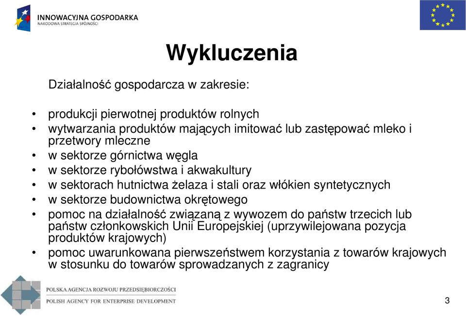 w sektorze budownictwa okrętowego pomoc na działalność związaną z wywozem do państw trzecich lub państw członkowskich Unii Europejskiej