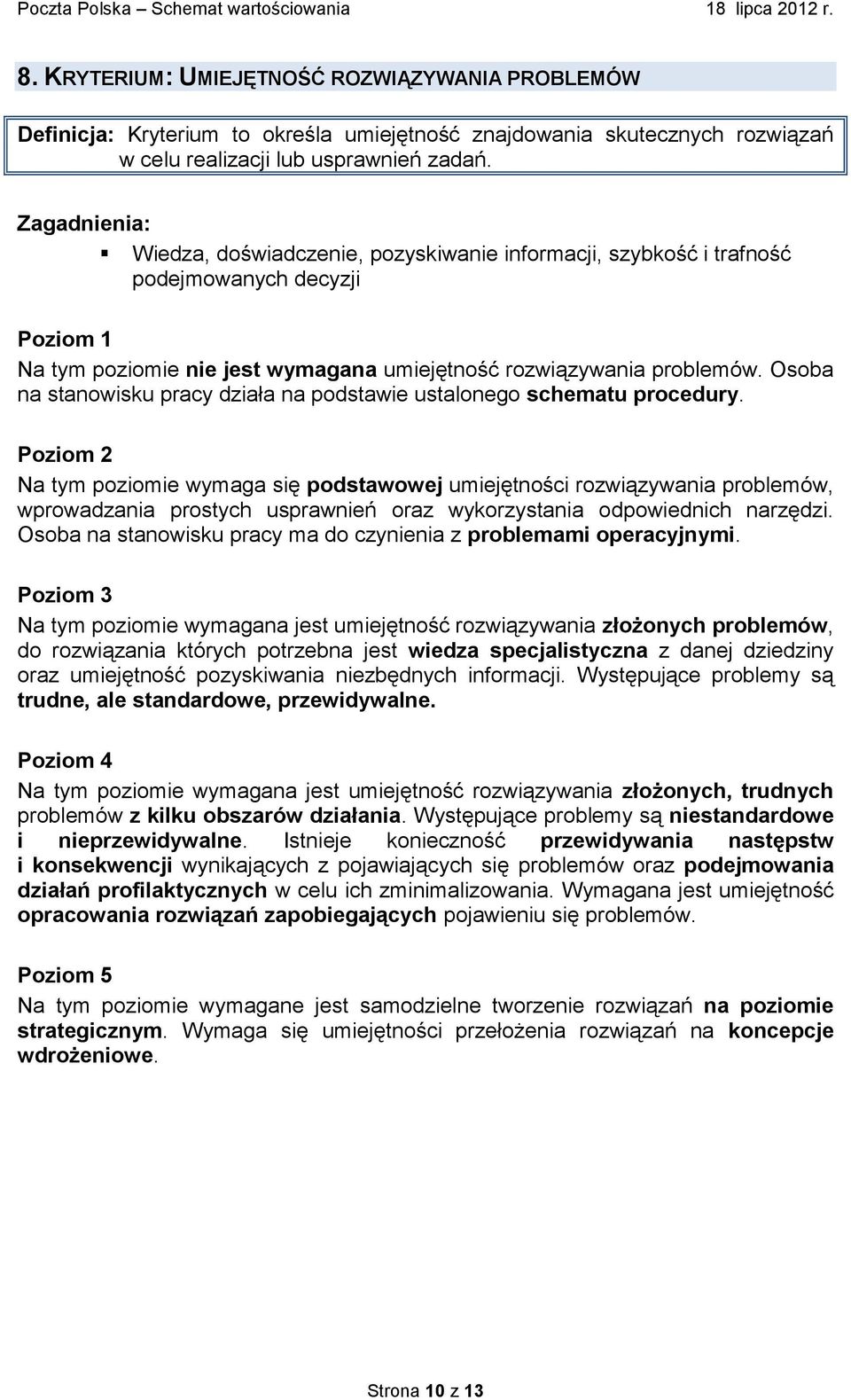 Osoba na stanowisku pracy działa na podstawie ustalonego schematu procedury.