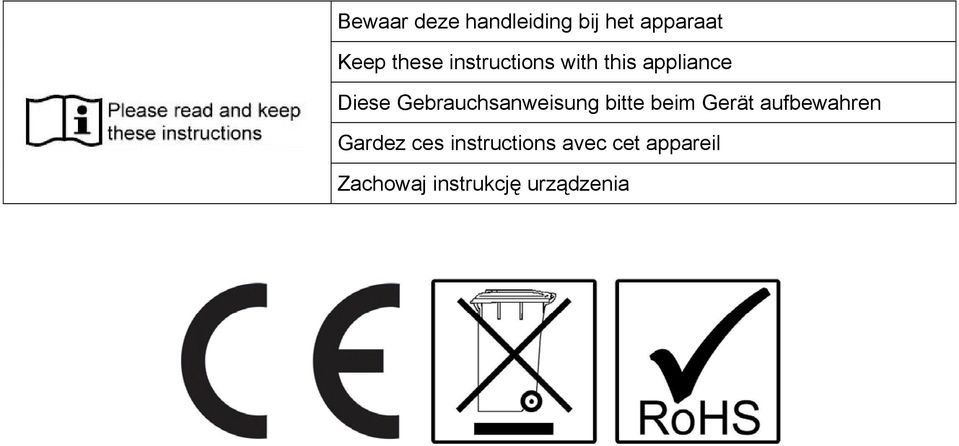 Gebrauchsanweisung bitte beim Gerät aufbewahren