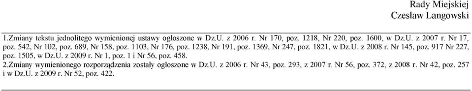 U. z 2008 r. Nr 145, poz. 917 Nr 227, poz. 1505, w Dz.U. z 2009 r. Nr 1, poz. 1 i Nr 56, poz. 458. 2.Zmiany wymienionego rozporządzenia zostały ogłoszone w Dz.