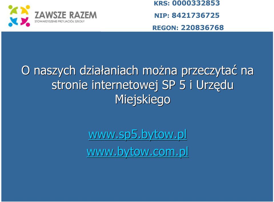 internetowej SP 5 i Urzędu