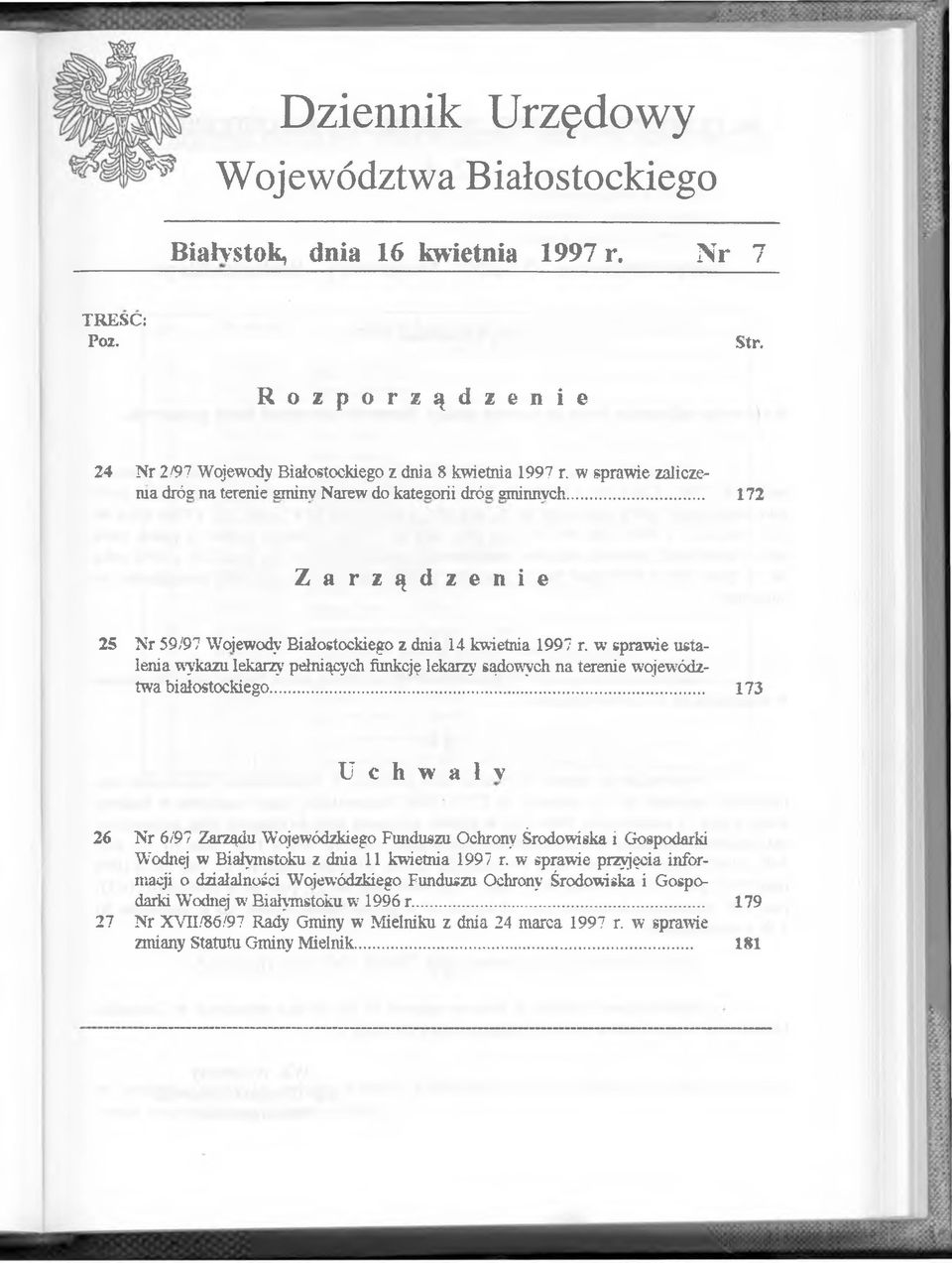 w sprawe ustalena wykazu lekarzy1pełnących fhnkcję lekarzy sądowych na terene województwa bałostockego.