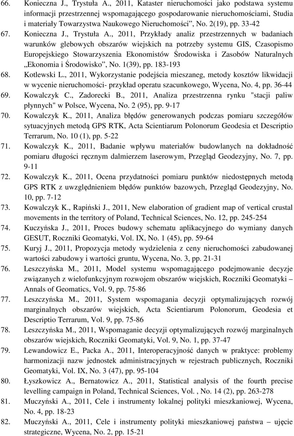 33-42 67. Konieczna J., Trystuła A.