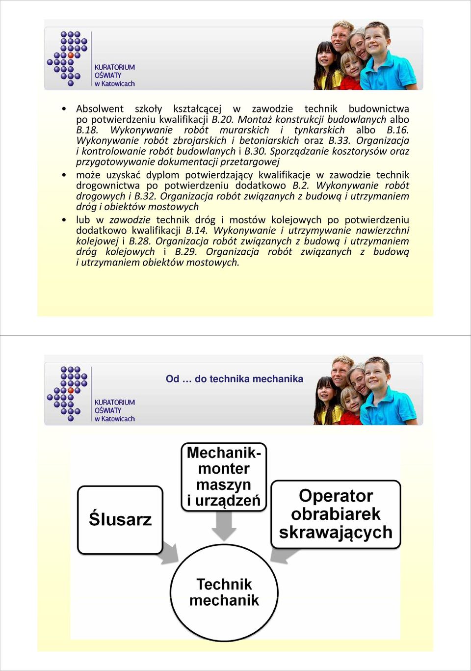 Sporządzanie kosztorysów oraz przygotowywanie dokumentacji przetargowej może uzyskać dyplom potwierdzający kwalifikacje w zawodzie technik drogownictwa po potwierdzeniu dodatkowo B.2.