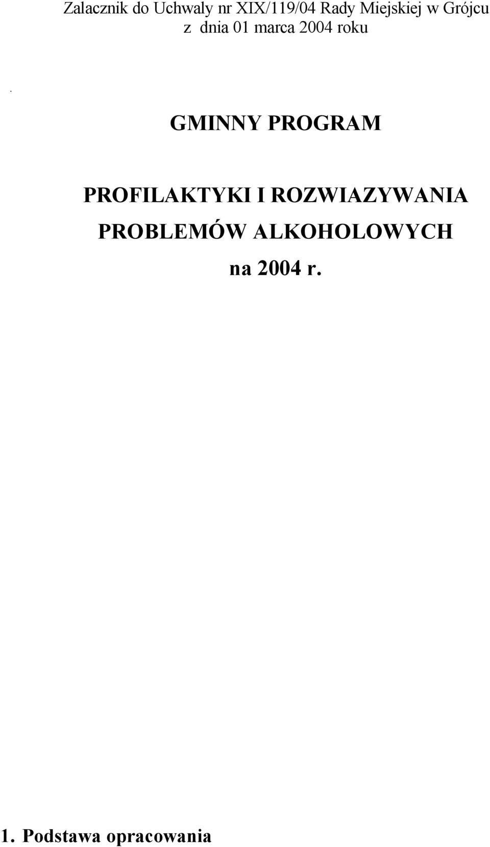 GMINNY PROGRAM PROFILAKTYKI I ROZWIAZYWANIA