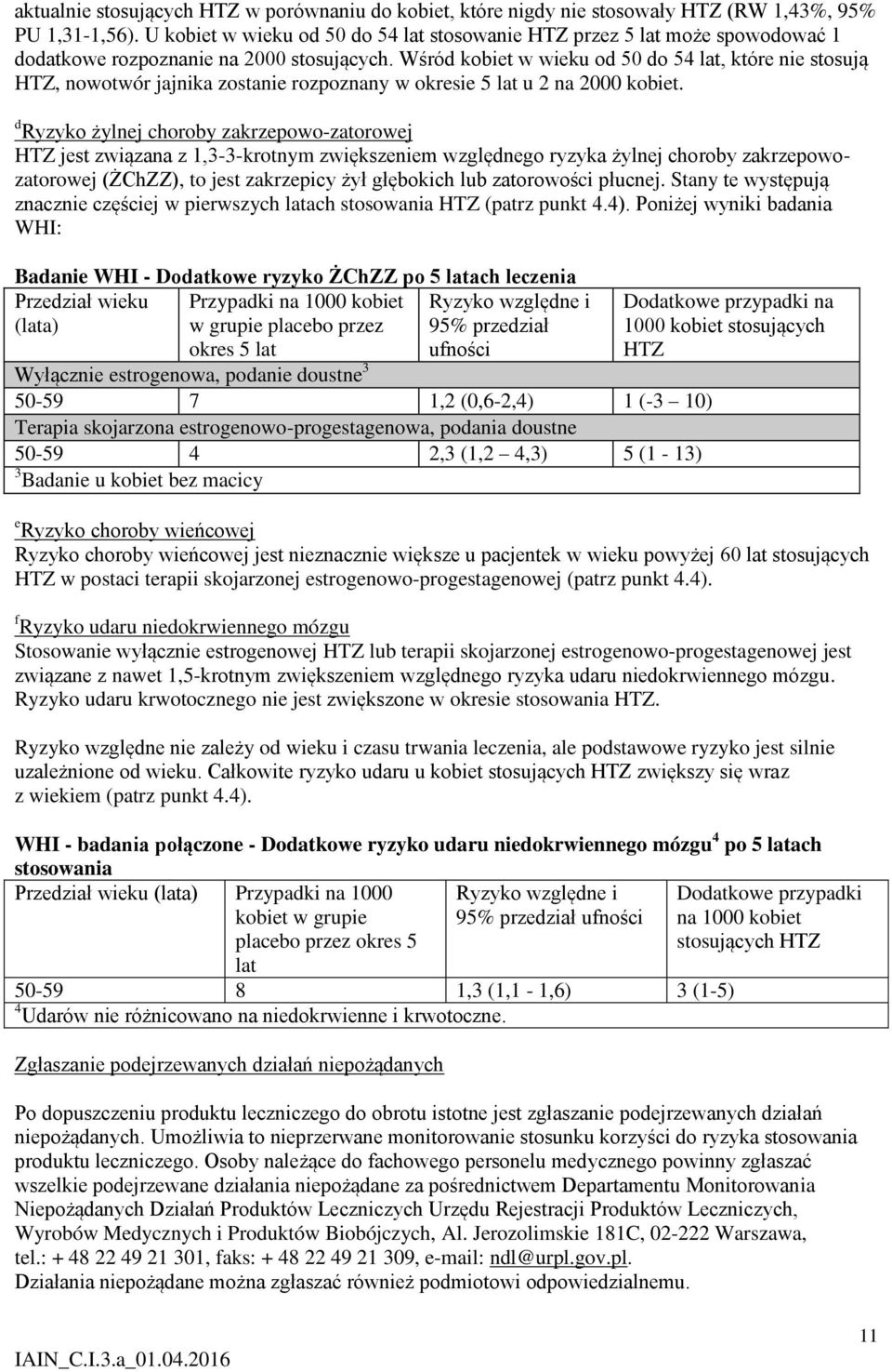 Wśród kobiet w wieku od 50 do 54 lat, które nie stosują HTZ, nowotwór jajnika zostanie rozpoznany w okresie 5 lat u 2 na 2000 kobiet.