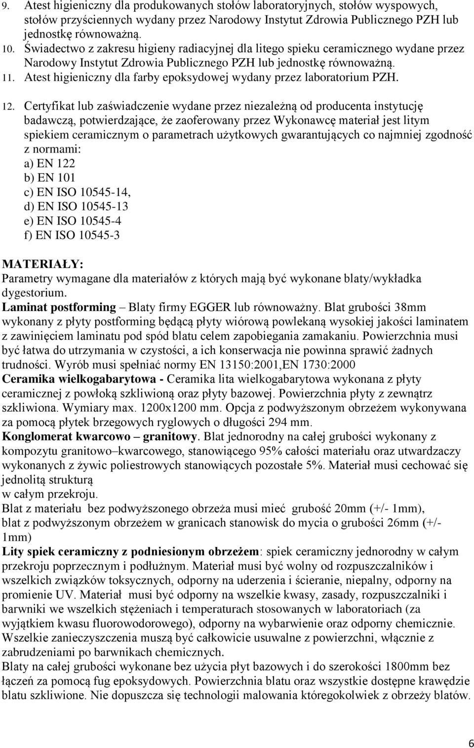 Atest higieniczny dla farby epoksydowej wydany przez laboratorium PZH. 12.