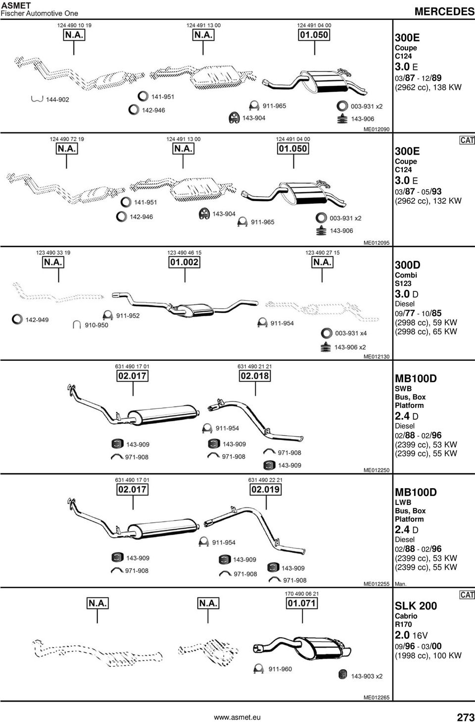 0 D 09/77-10/85 (2998 cc), 59 KW (2998 cc), 65 KW ME012130 MB100D SWB Platform 2.