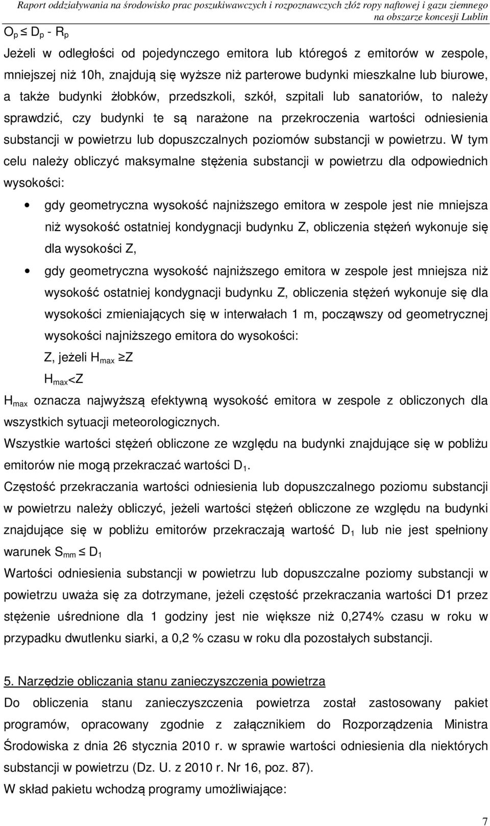 substancji w powietrzu.