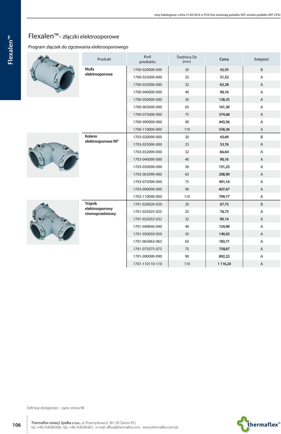 1700-090000-000 90 443,56 A 1700-110000-000 110 558,36 A 1703-020090-000 20 43,69 B 1703-025090-000 25 53,76 A 1703-032090-000 32 66,64 A 1703-040090-000 40 90,16 A 1703-050090-000 50 151,23 A