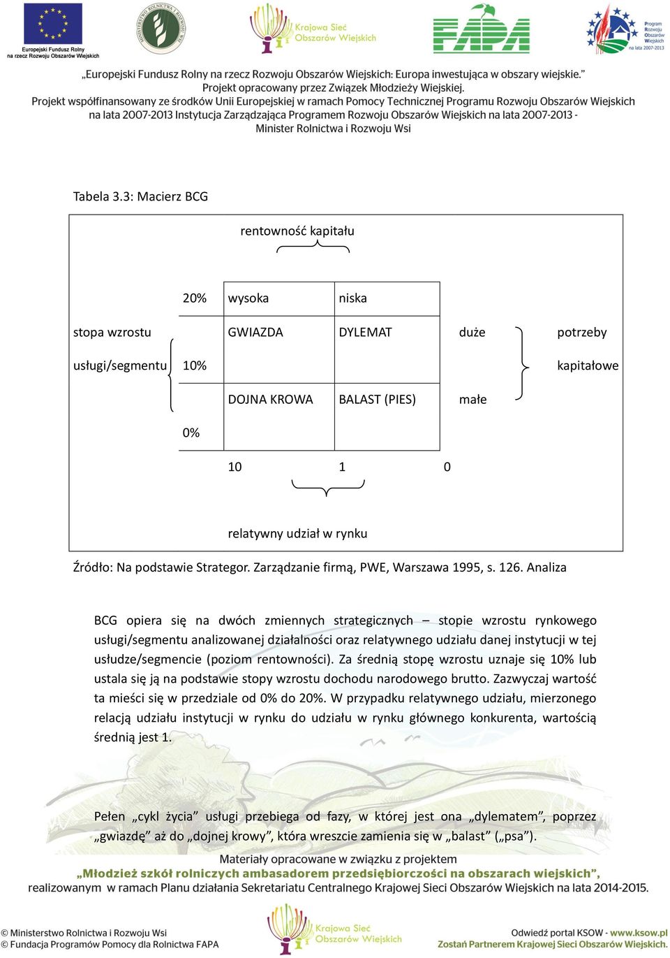 Źródło: Na podstawie Strategor. Zarządzanie firmą, PWE, Warszawa 1995, s. 126.