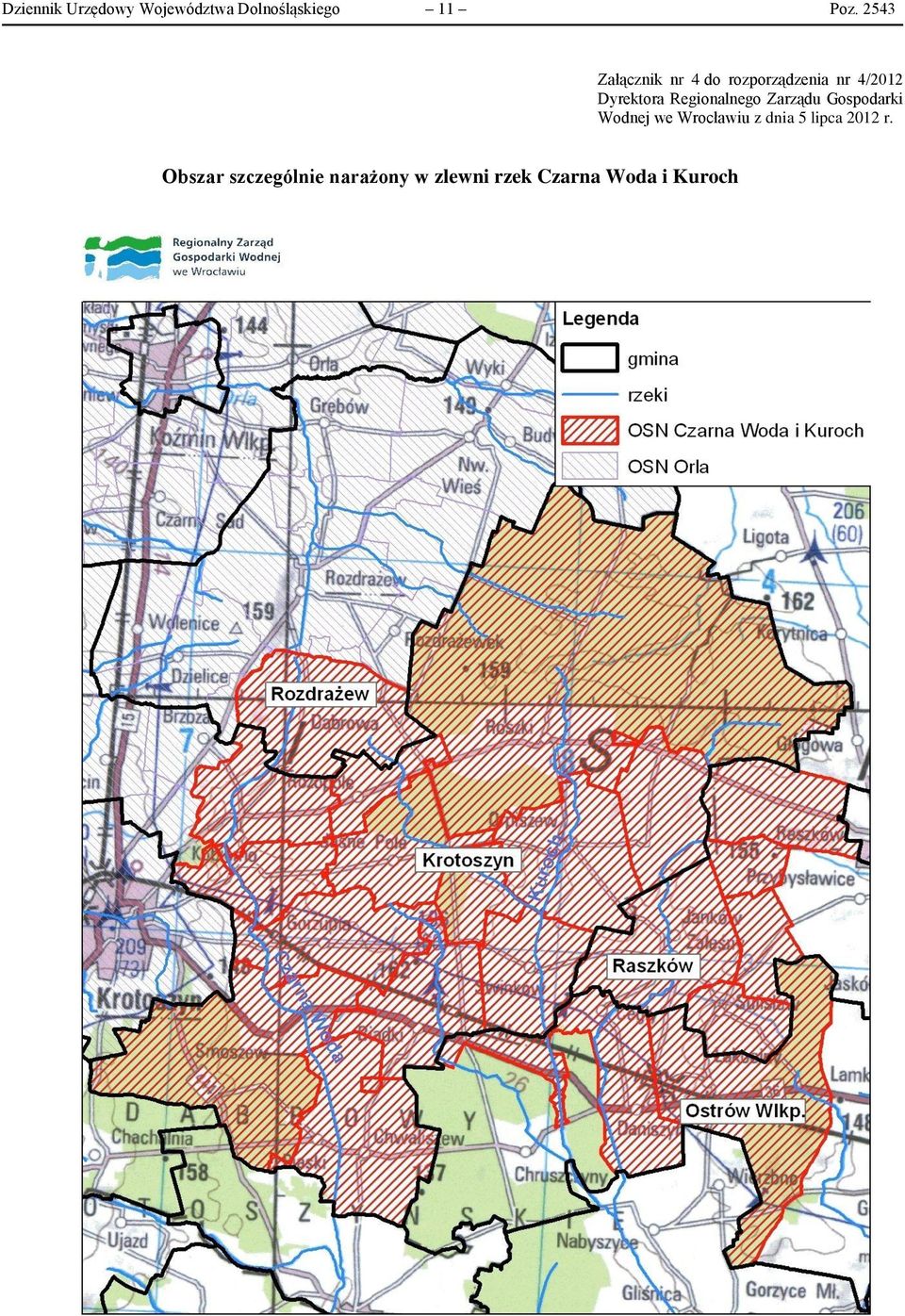 Regionalnego Zarządu Gospodarki Wodnej we Wrocławiu z dnia 5